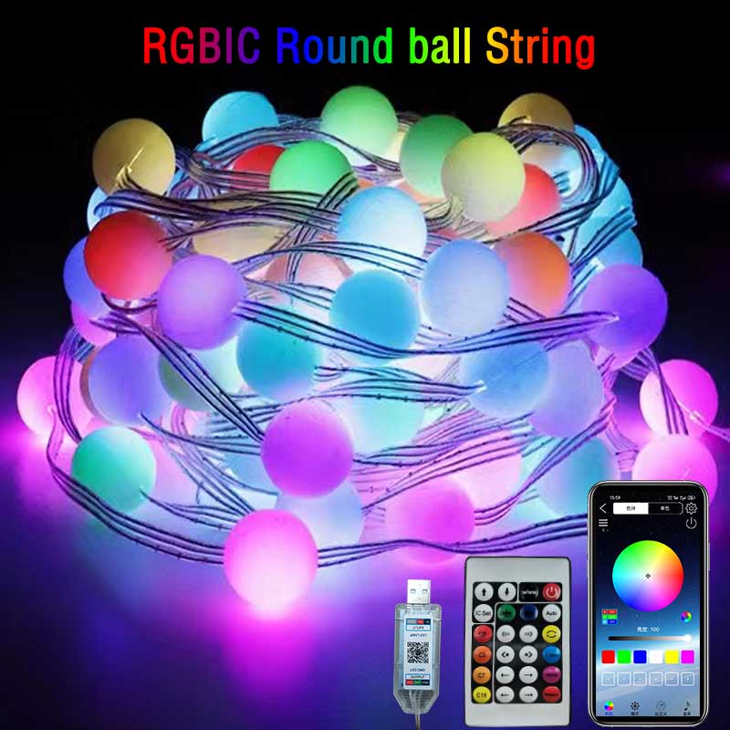 RGBIC Round ball 5V USB Blueto - đánh giá và giá Outdoor Power Strip Weatherproof